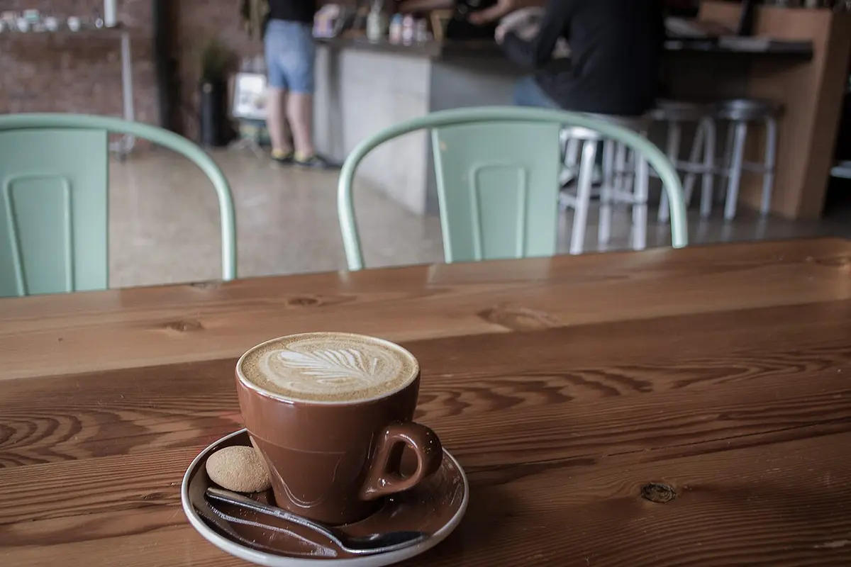 Capuchino con espuma de leche