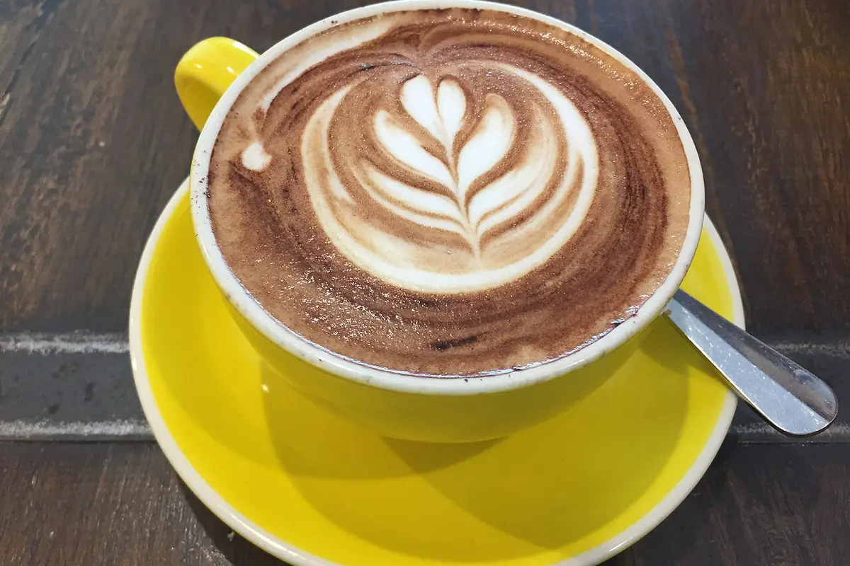 Capuchino con espuma de leche